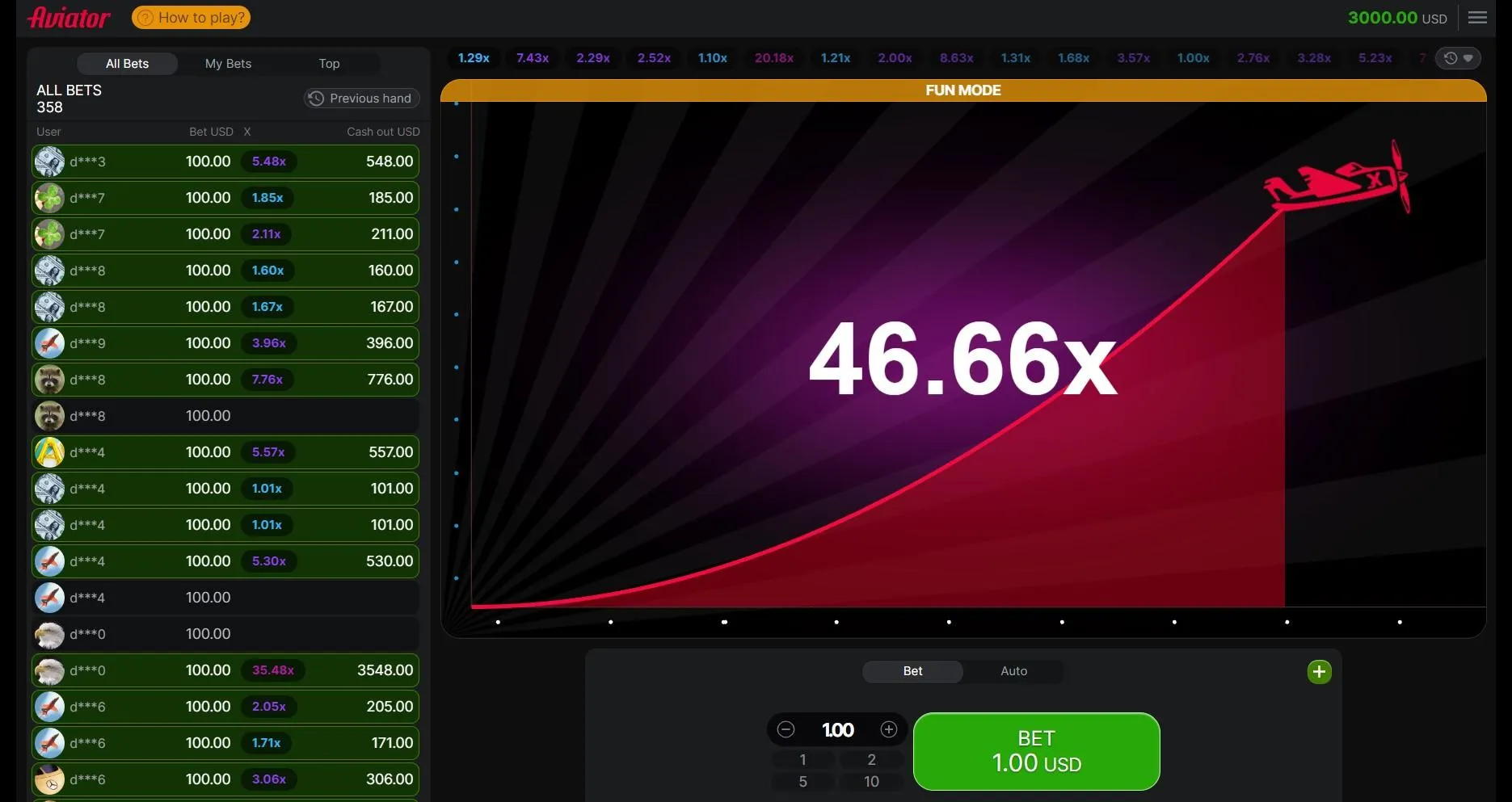 Aviator game interface Aviator game interface