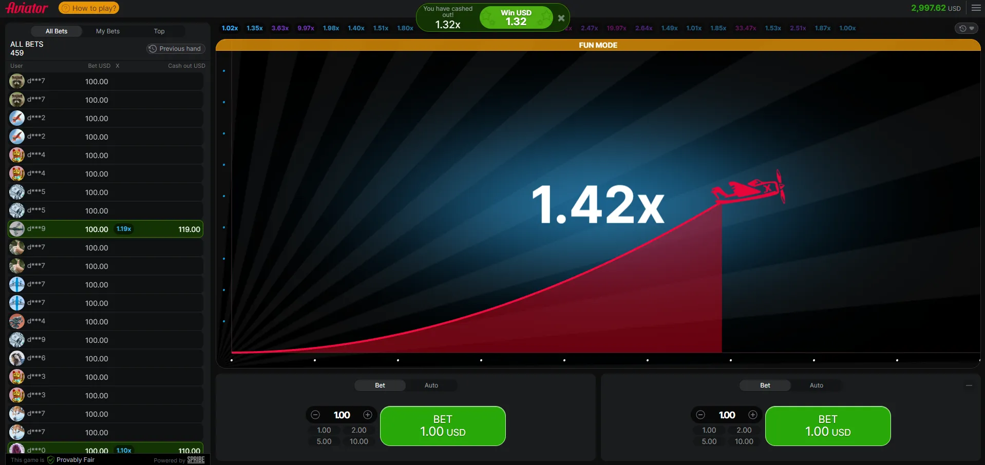 Aviator game interface Aviator game interface